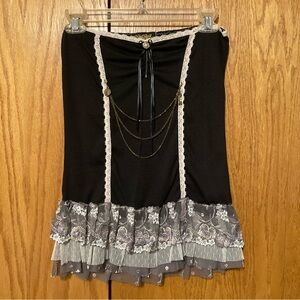 🖤 Handmade Black Strapless Top 🖤